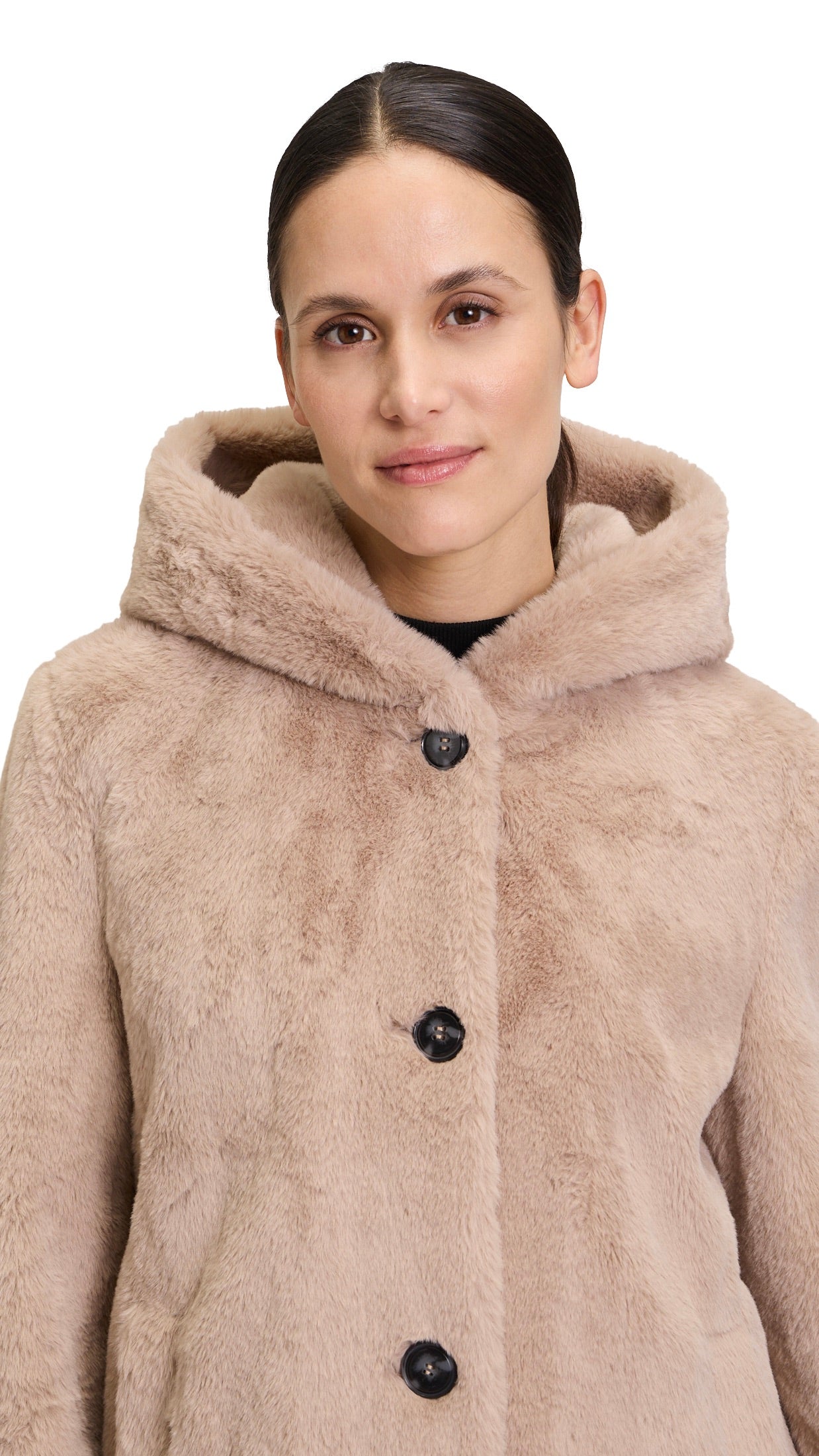 MANTEAU EN FAUSSE FOURRURE BEIGE BETTY BARCLAY 7791 1540