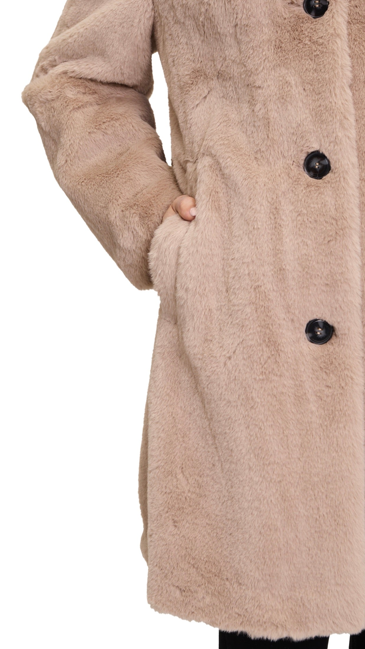 MANTEAU EN FAUSSE FOURRURE BEIGE BETTY BARCLAY 7791 1540