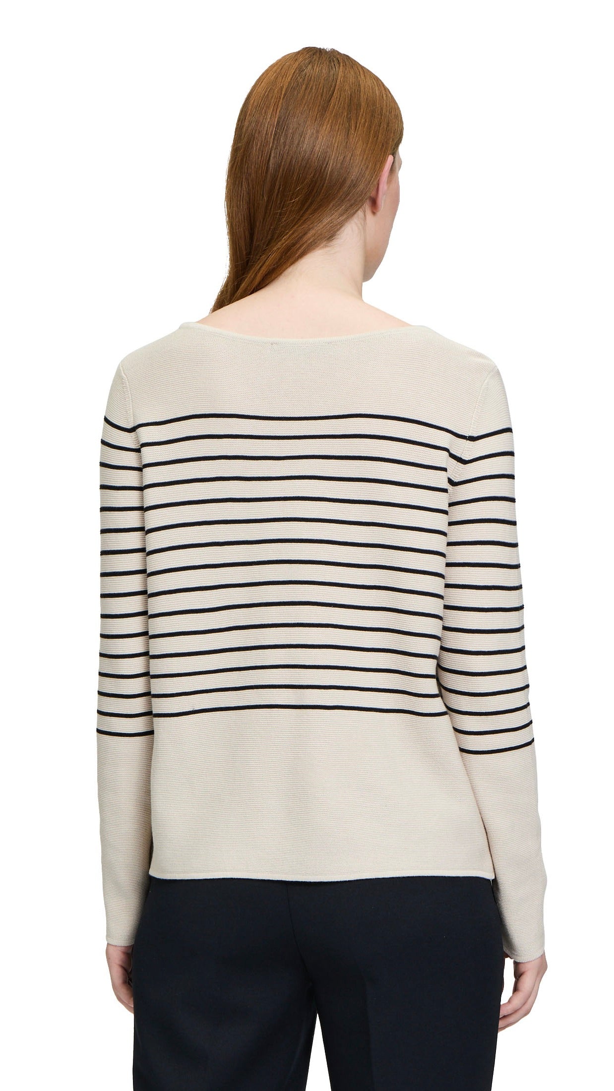 PULL MARINIERE BEIGE ET NOIR BETTY BARCLAY 5111 2743 