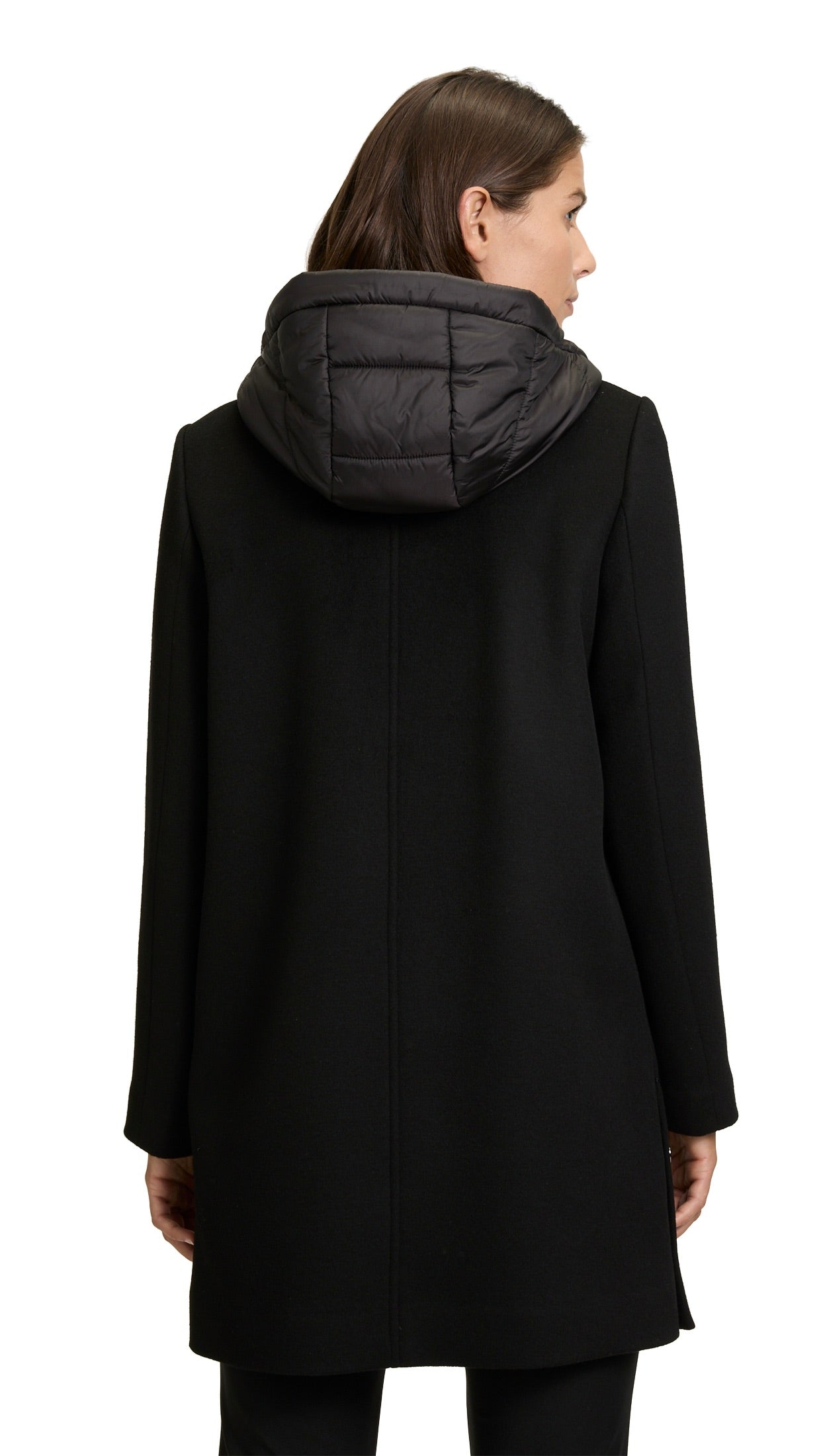 MANTEAU A CAPUCHE BIMATIERE BETTY BARCLAY 1553 7766#COLOR_9045/NOIR