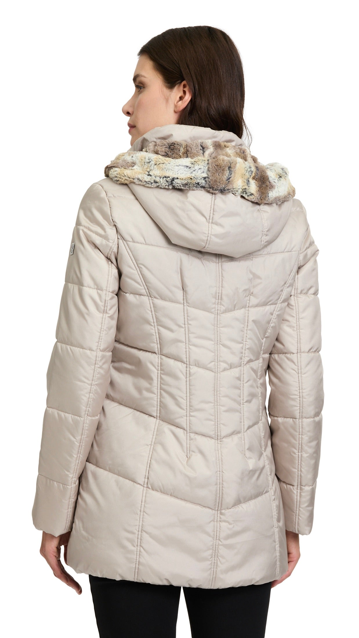 DOUDOUNE MATELASSEE CAPUCHE AMOVIBLE BEIGE BETTY BARCLAY 7743 1552 