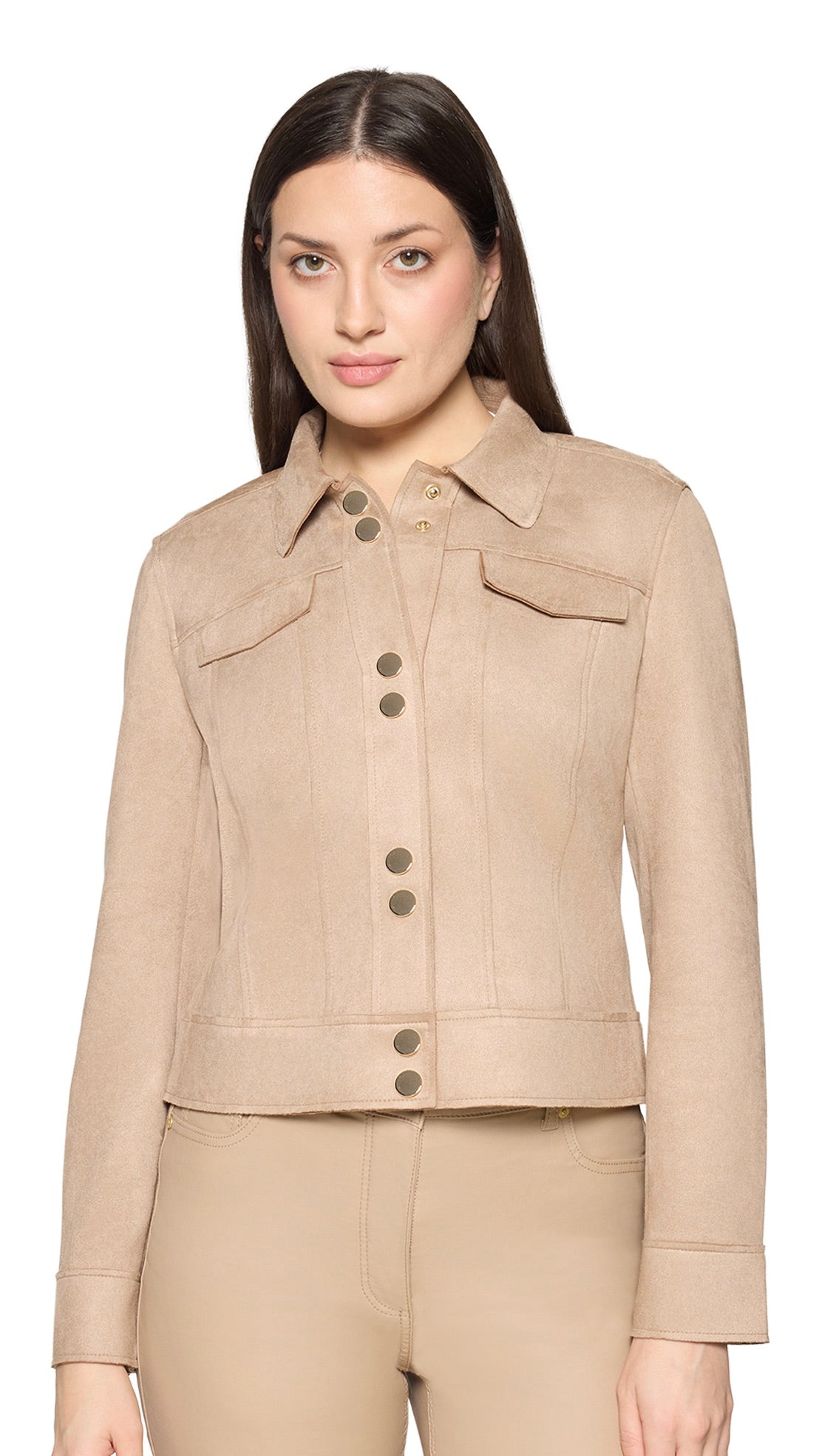 VESTE COL POLO BETTY BARCLAY 4712/1178#COLOR_7022/TAUPE