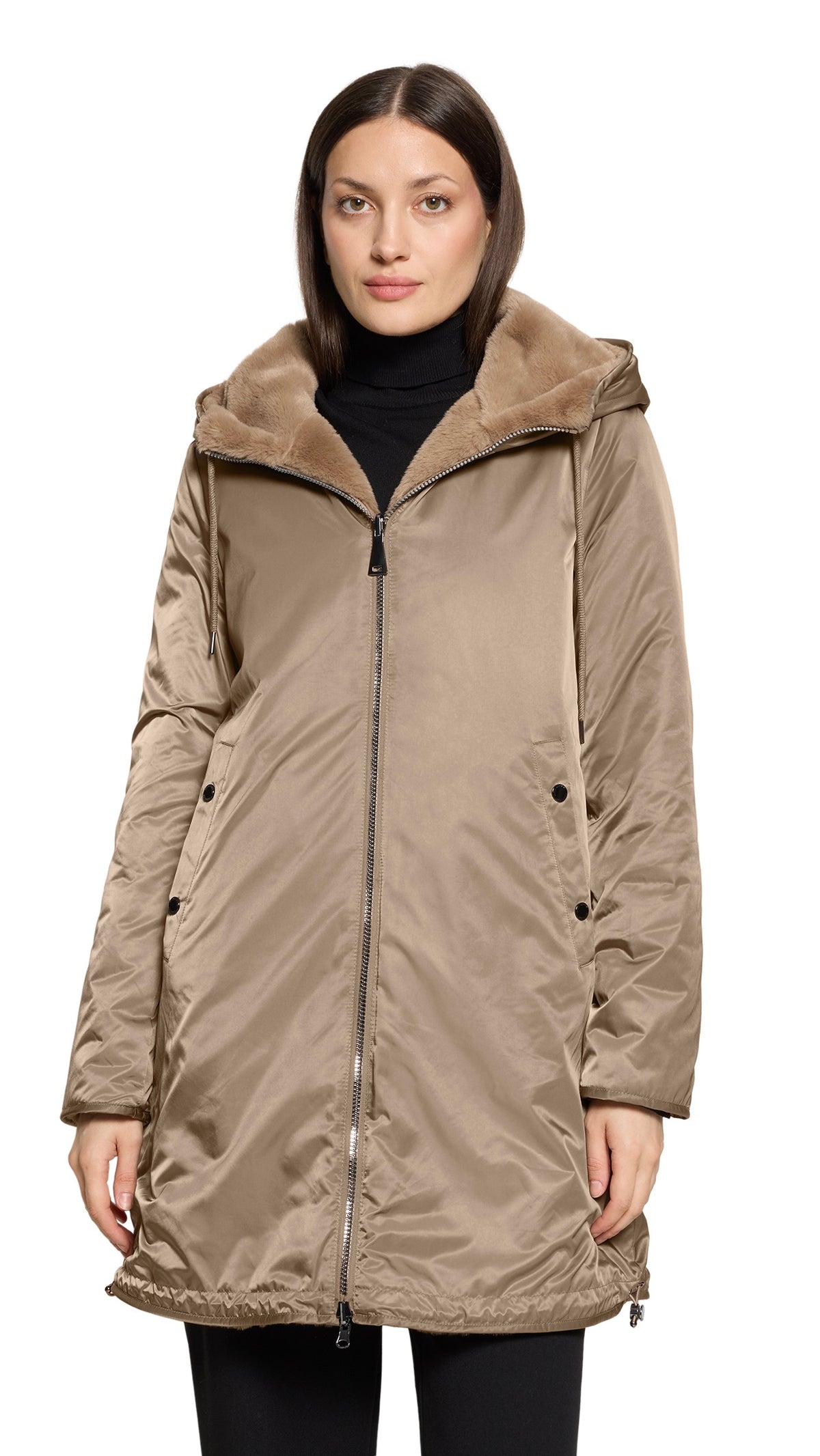 PARKA REVERSIBLE MARRON FEMME BETTY BARCLAY 7176/1601 