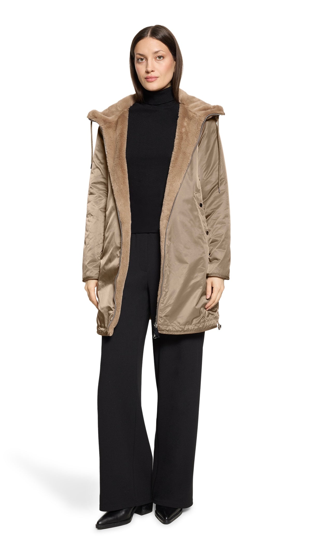 PARKA REVERSIBLE MARRON FEMME BETTY BARCLAY 7176/1601 