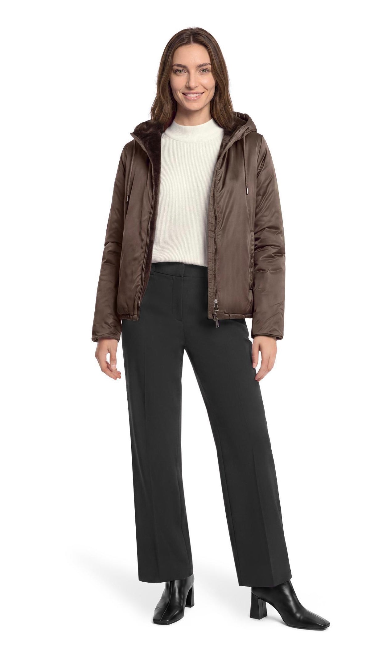 BLOUSON REVERSIBLE MARRON BETTY BARCLAY 7124/1601 