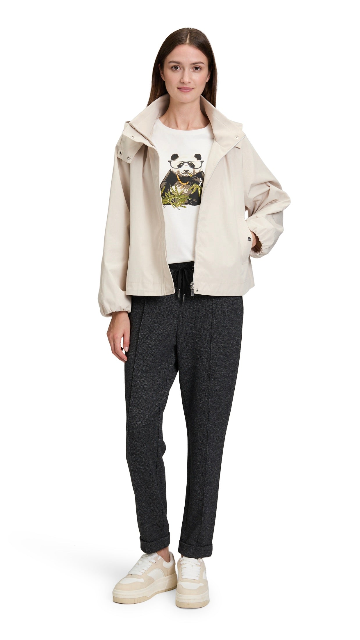 BLOUSON A CAPUCHE KWAY BEIGE FEMME BETTY AND CO 4498/3143