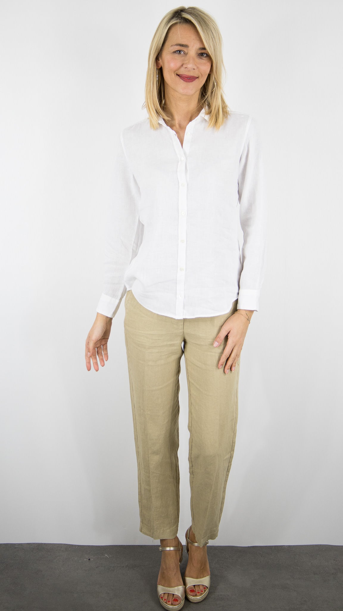CHEMISE EN LIN BLANCHE POUR FEMME HARTFORD CORAZON BFCH607