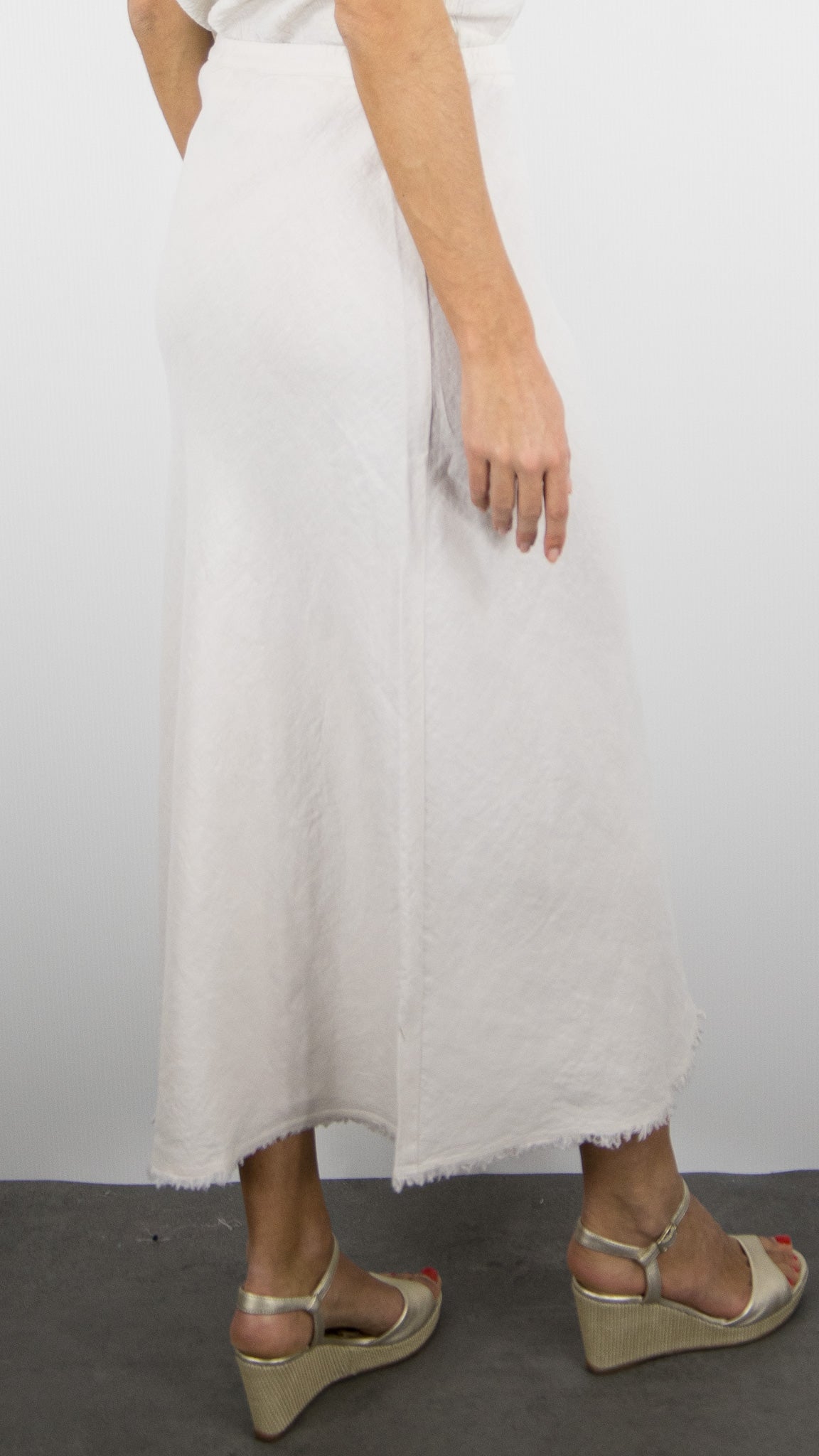 JUPE EN BIAIS EN LIN BAS FRANGE HARTFORD JULIE#COLOR_21/STONE BEIGE