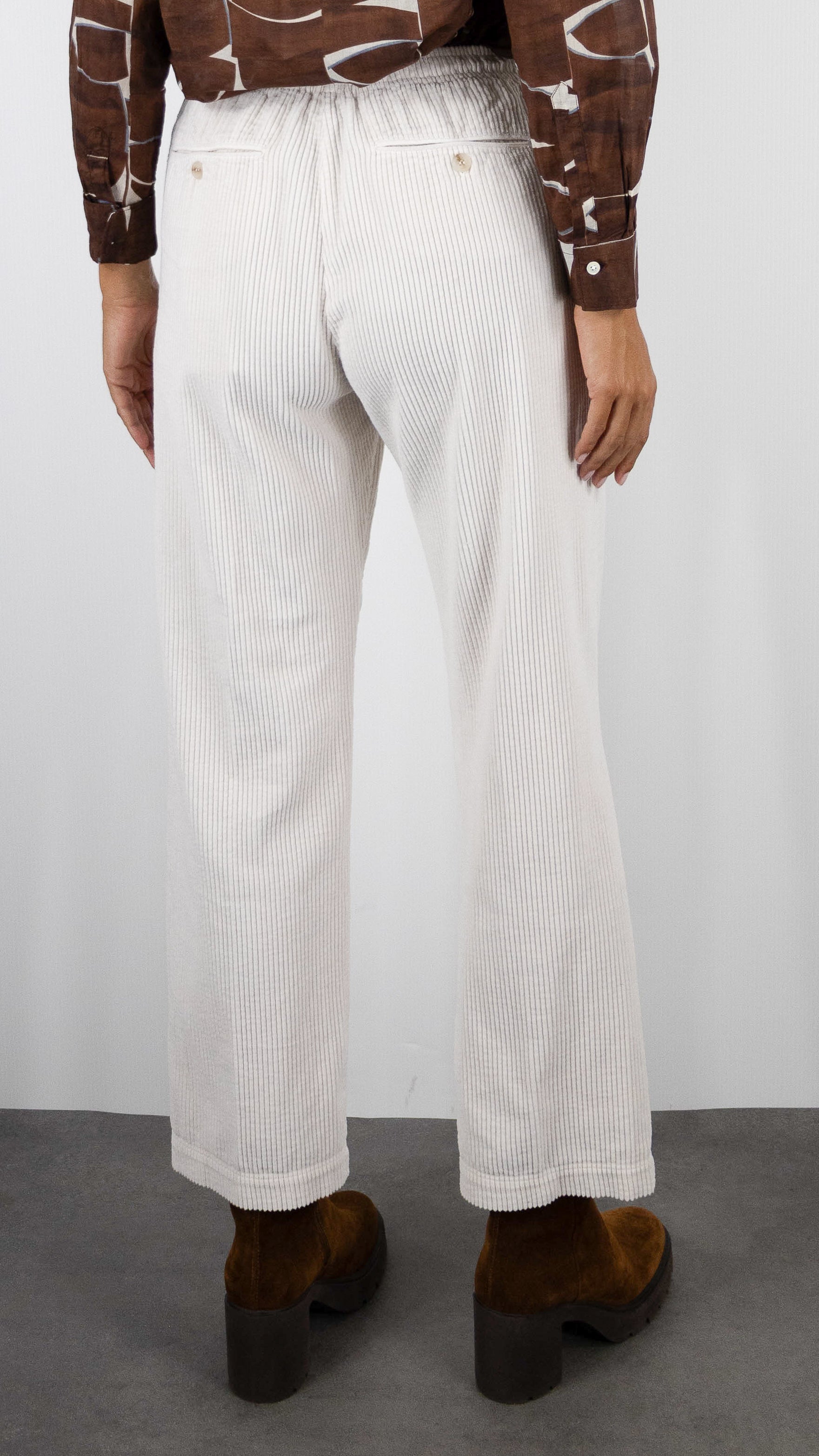 PANTALON EN VELOURS TAILLE ELASTIQUE HARTFORD PEYO#COLOR_21/STONE ECRU
