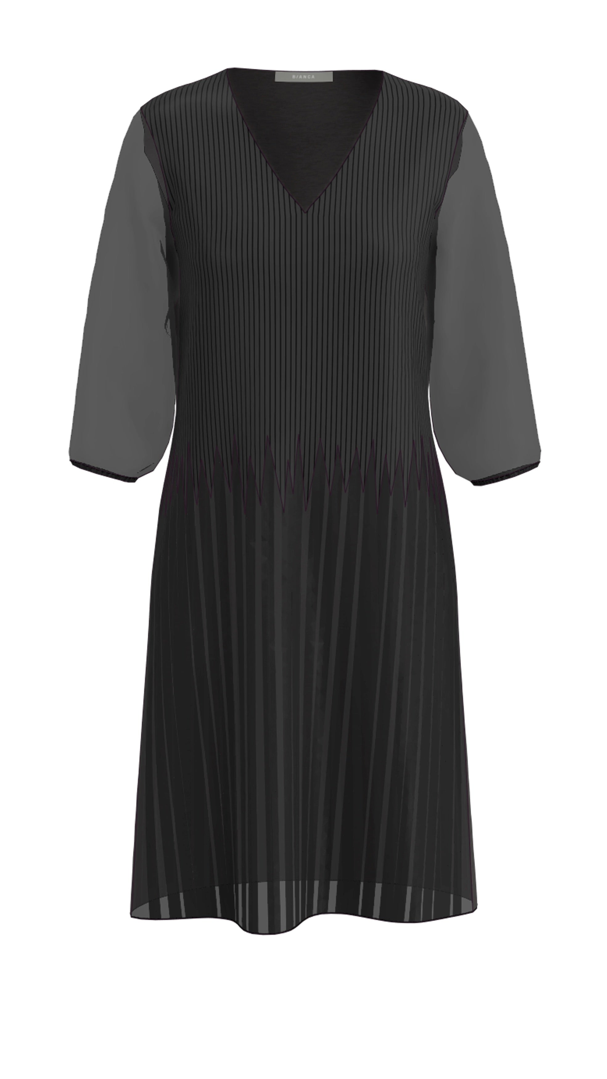 ROBE V PLISSEE POUR FEMME NOIRE BIANCA 67400 