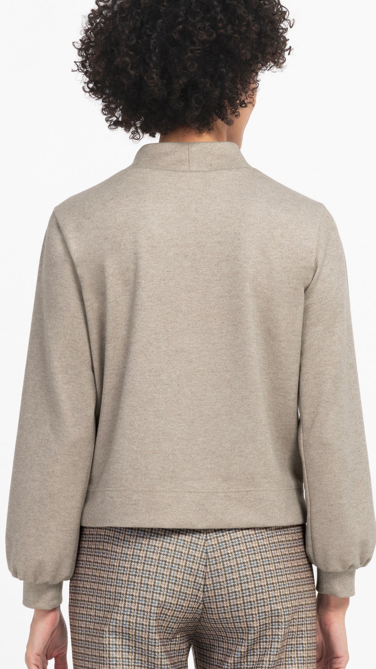SWEAT A NOUER POUR FEMME BEIGE GRIS  BIANCA KIM 86032