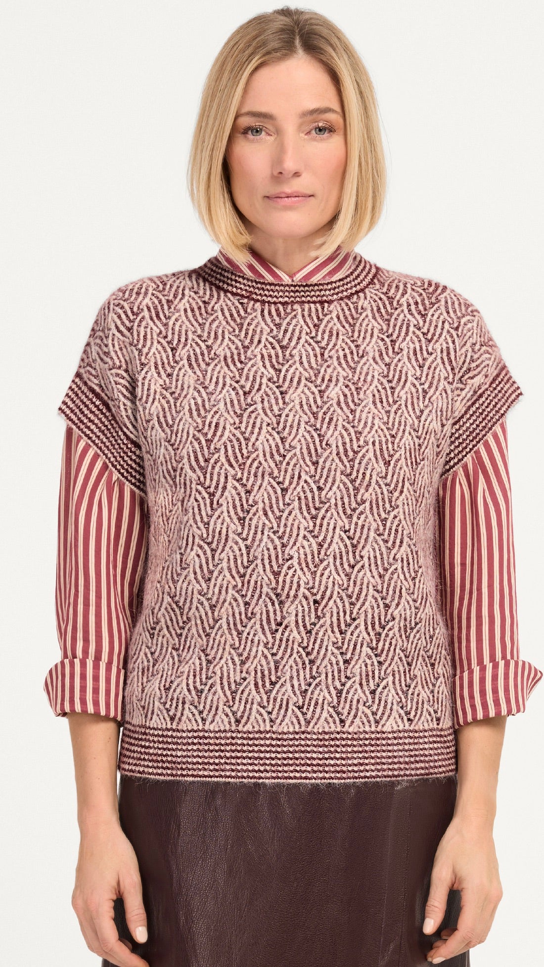 PULL DEBARDEUR BORDEAUX BIANCA OCTAVIA 88018
