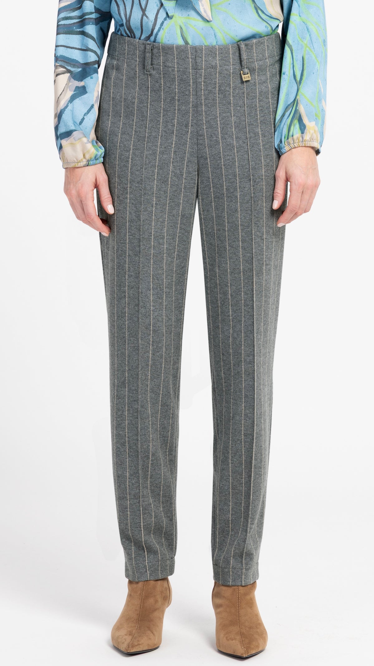 PANTALON RAYE GRIS POUR FEMME BIANCA DENVER 80020