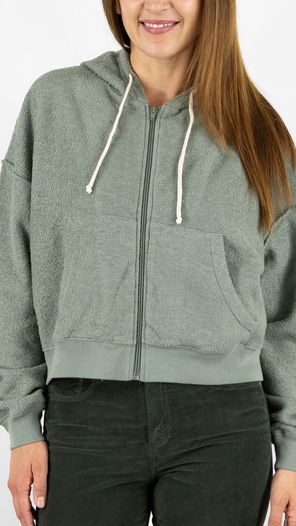 SWEAT ZIPPE BOUCLETTE AMERICAN VINTAGE BOBYPARK#COLOR_ARGILE/KAKI