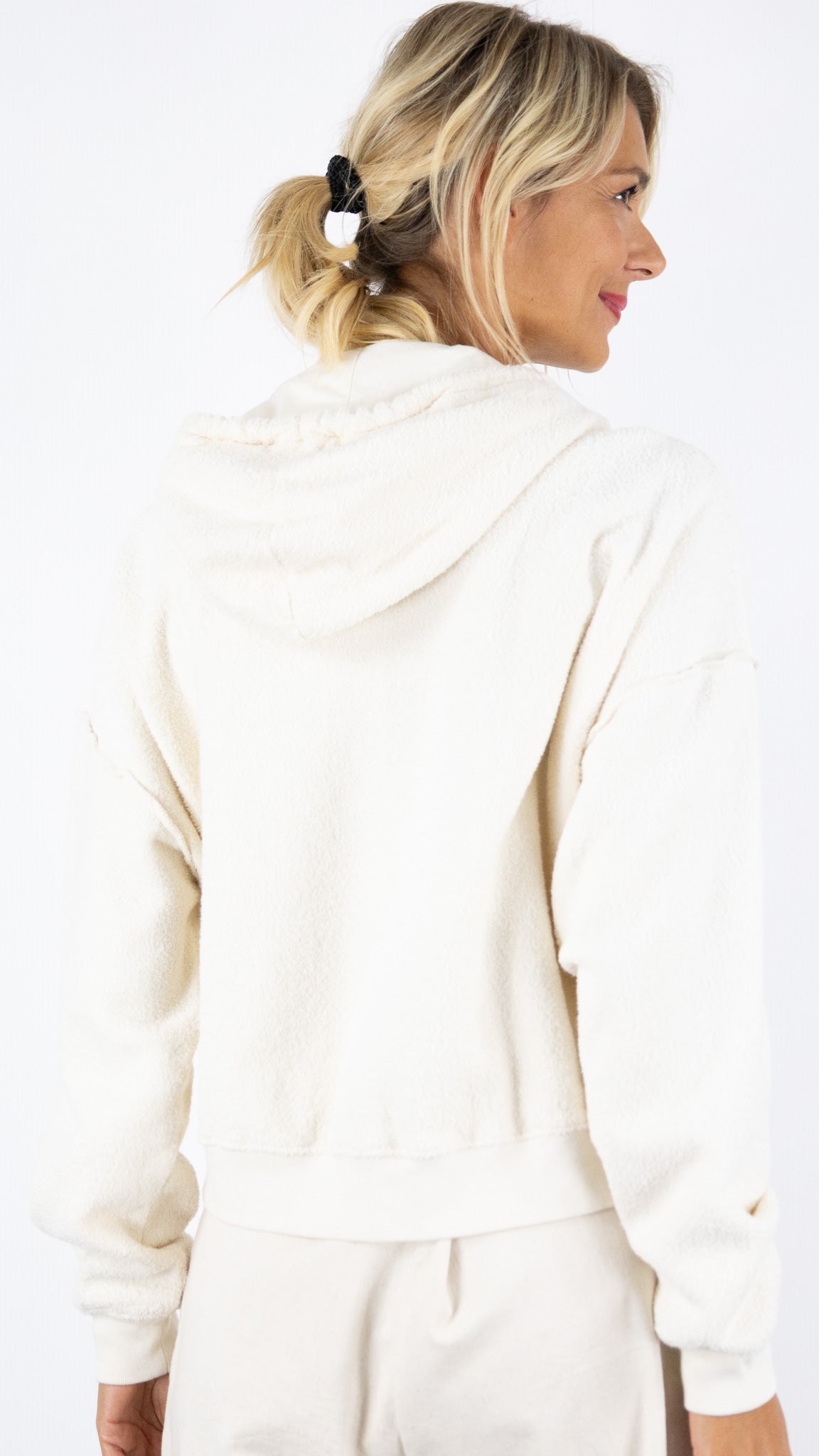 SWEAT ZIPPE BOUCLETTE AMERICAN VINTAGE BOBYPARK#COLOR_ECRU