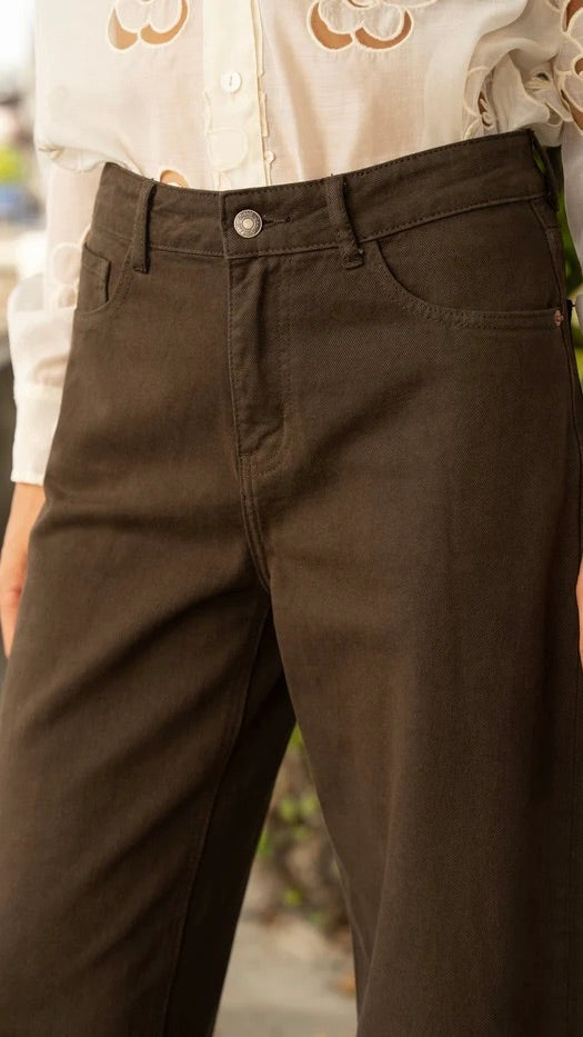 JEANS BARREL POUR FEMME ORAIJE BONY#COLOR_CHOCO