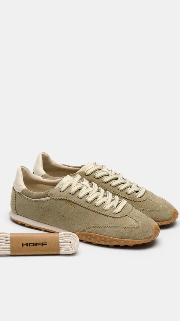 SNEAKERS EN DAIM A LACETS POUR FEMME HOFF BRIDGE FL HOFF#SAGE/TILLEUL