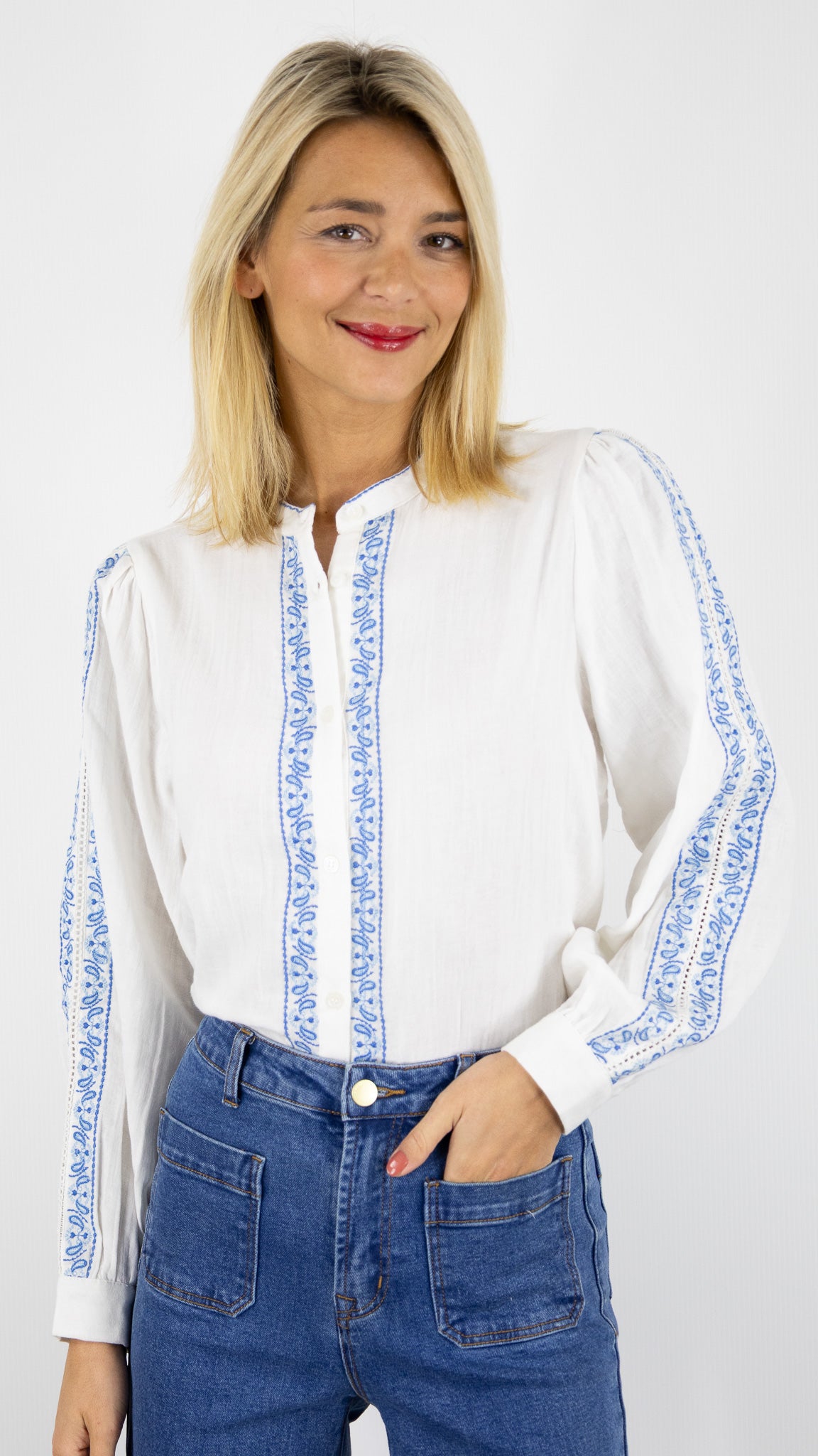 BLOUSE EN GAZE DE COTON BRODEE LA PETITE ETOILE BRIELLE 