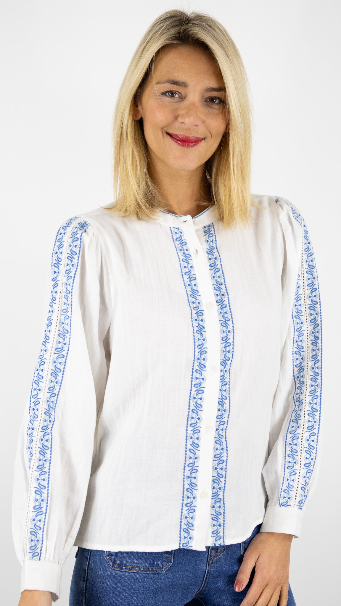 BLOUSE EN GAZE DE COTON BRODEE LA PETITE ETOILE BRIELLE 