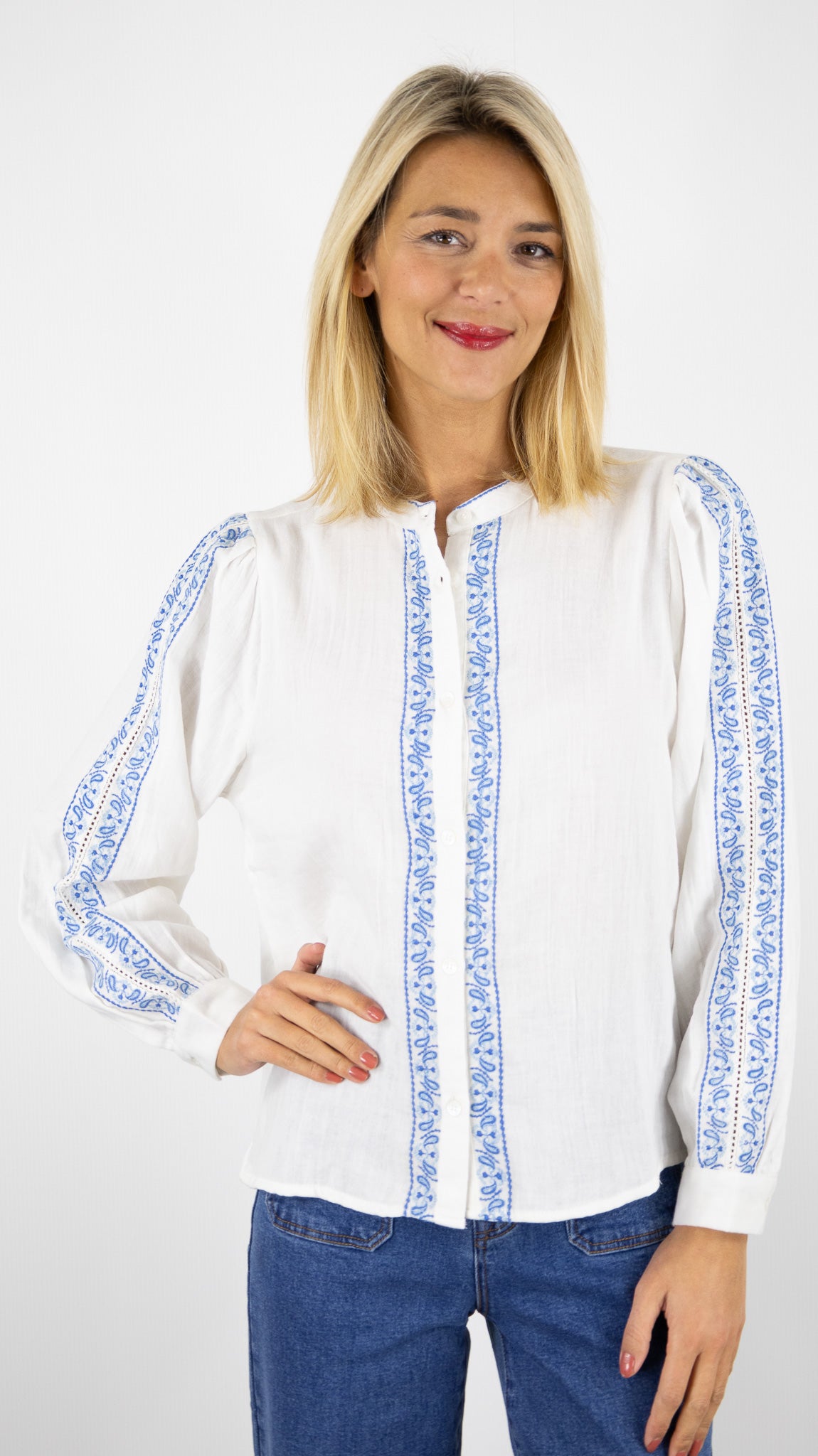 BLOUSE EN GAZE DE COTON BRODEE LA PETITE ETOILE BRIELLE 