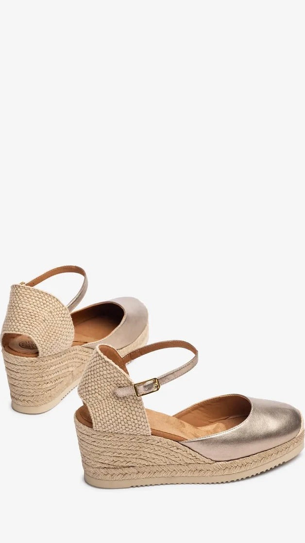 ESPADRILLES A TALONS OR UNISA CACERES 26 LM