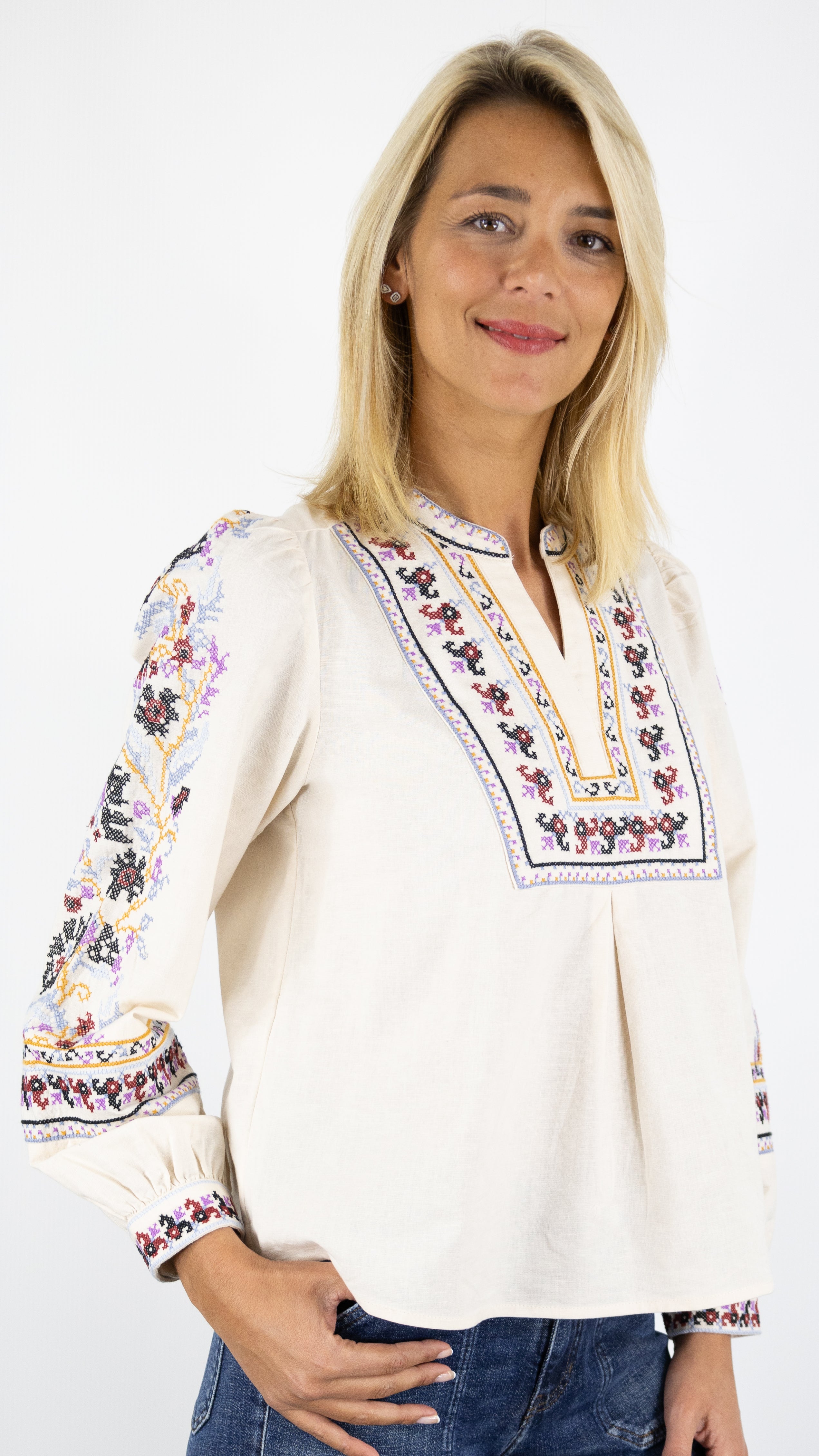 BLOUSE BRODEE ECRUE BA&SH CALOE