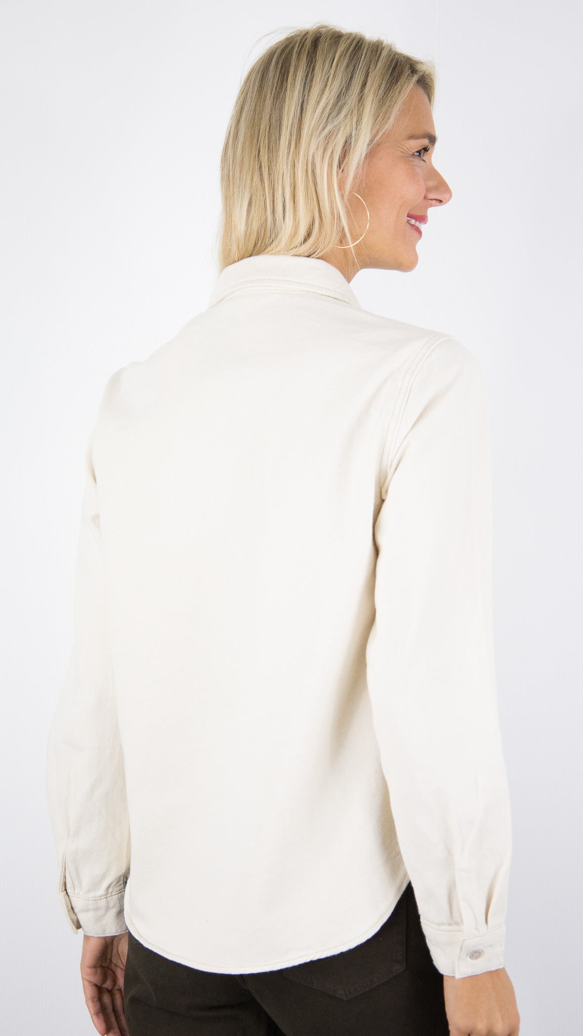 CHEMISE OVERSIZE EN JEANS NATURAL BEIGE FEMME  ORAIJE CELIA 