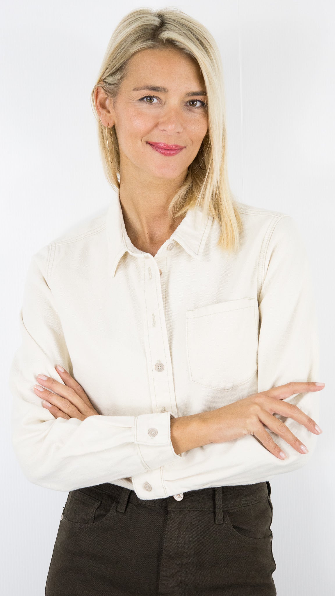 CHEMISE OVERSIZE EN JEANS NATURAL BEIGE FEMME  ORAIJE CELIA 