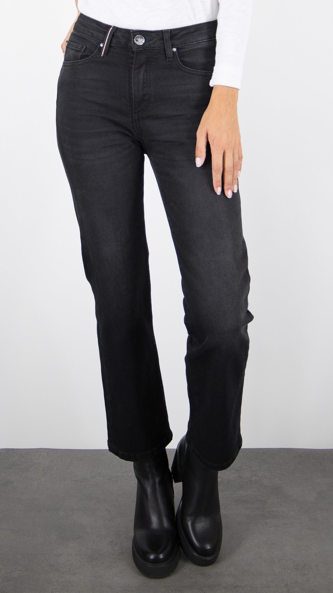 JEANS DROIT  ISLOW CESAR BLACK DENIM dark vintage 