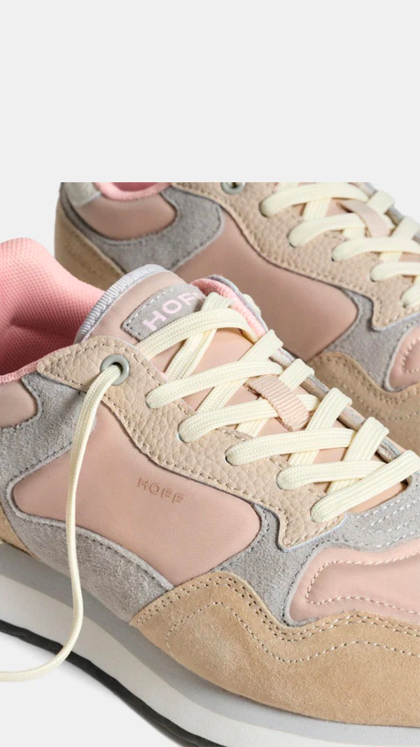 BASKETS FEMME PLATEFORME ROSE BEIGE  HOFF CITY ANTIBES
