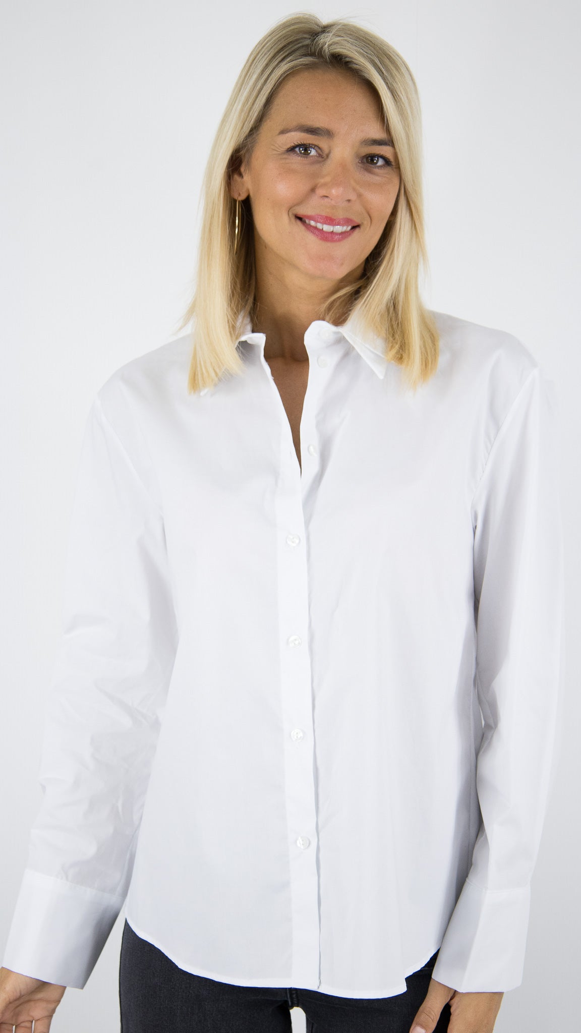 CHEMISE DROITE EN COTON BLANC IMPERIAL CNF6KKU