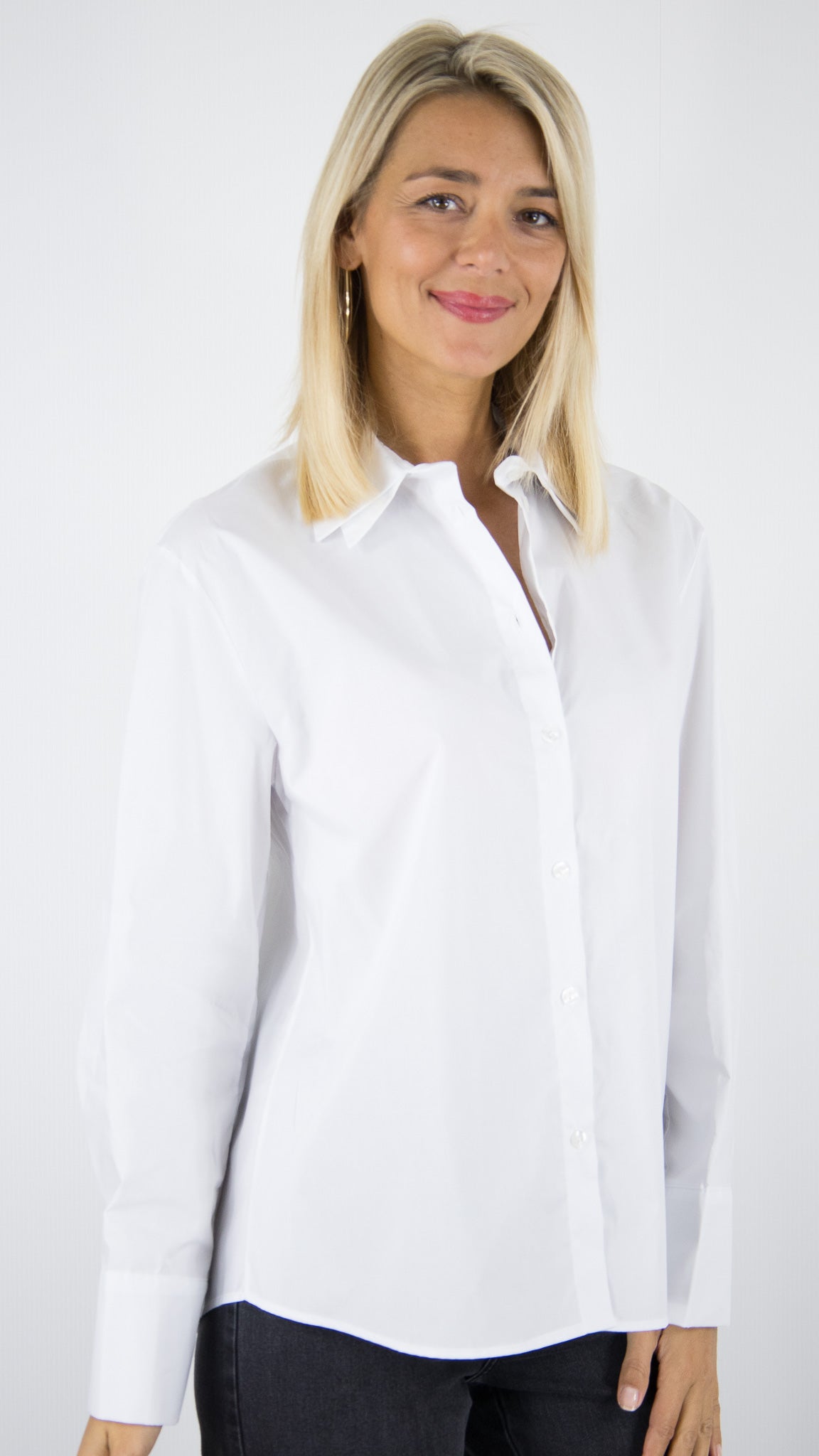 CHEMISE DROITE EN COTON BLANC IMPERIAL CNF6KKU