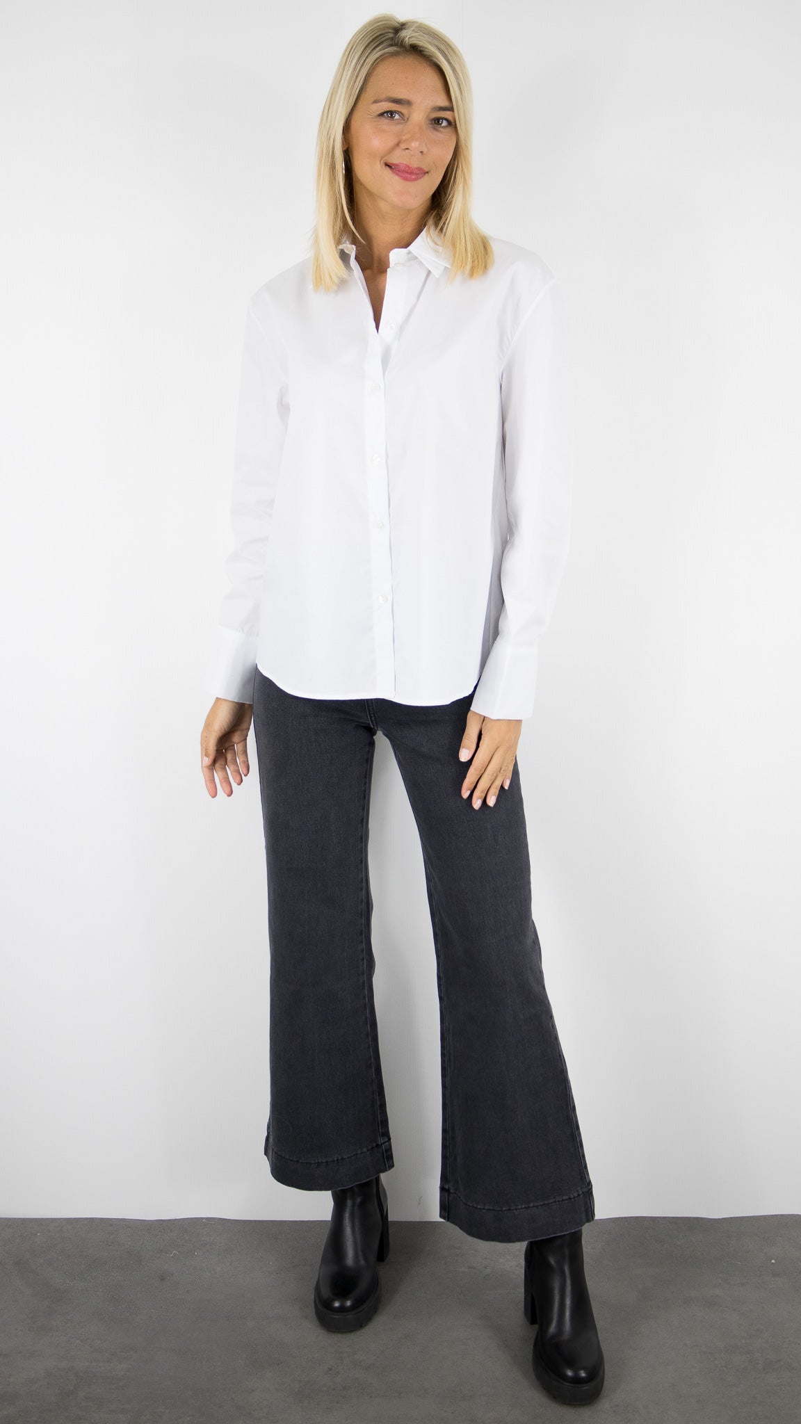CHEMISE DROITE EN COTON BLANC IMPERIAL CNF6KKU