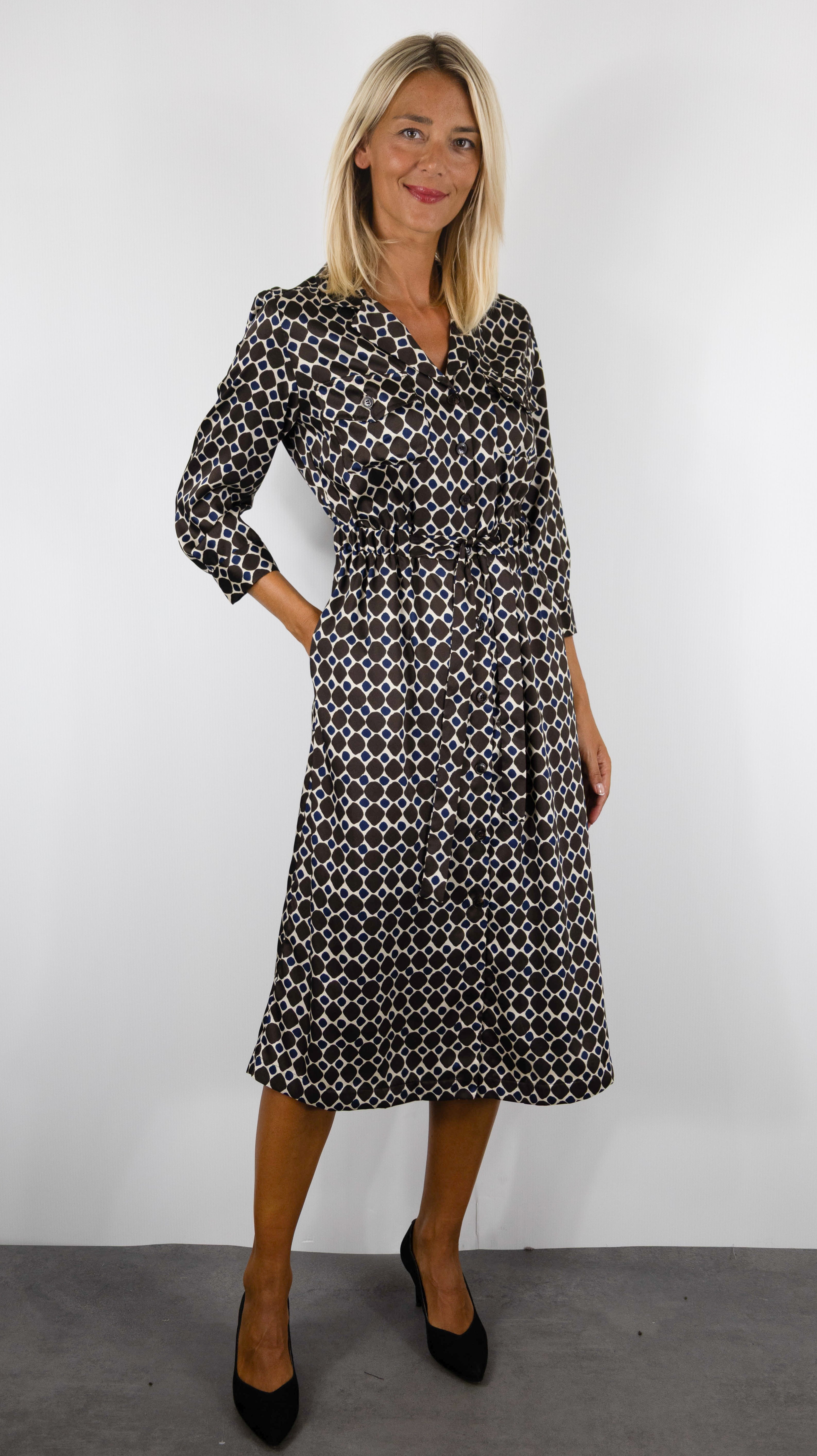 ROBE LONGUE CHEMISE IMPRIMEE FLUIDE CHOCO GERARD DAREL CONI