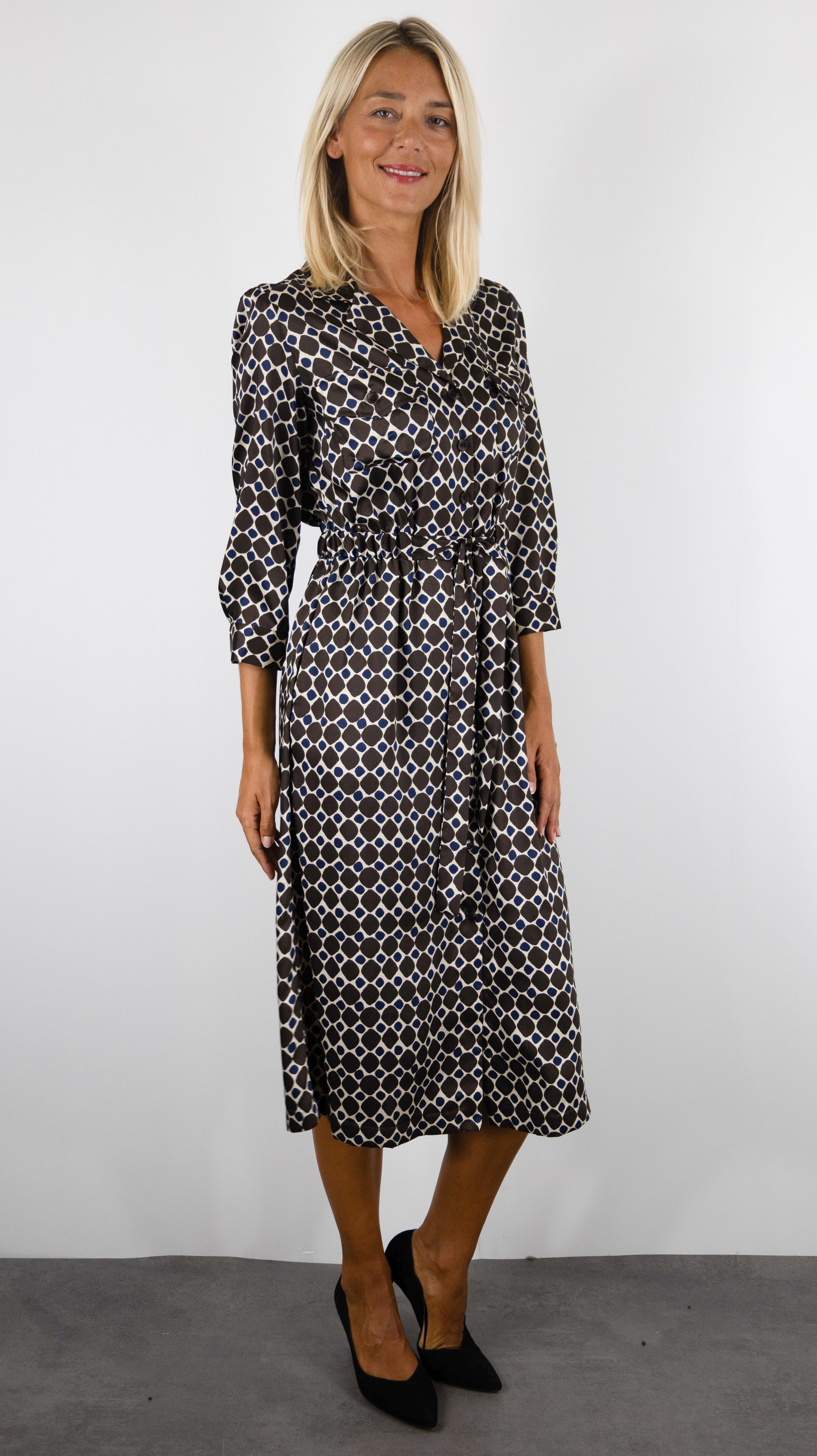 ROBE LONGUE CHEMISE IMPRIMEE FLUIDE CHOCO GERARD DAREL CONI