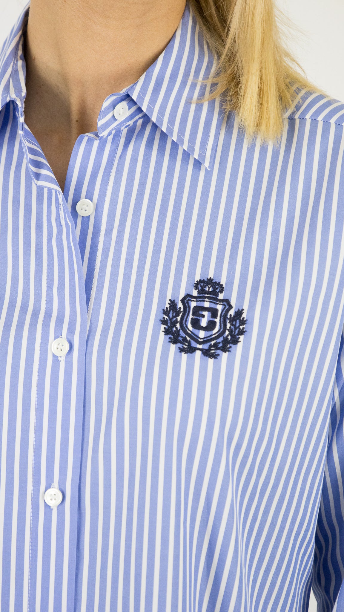 CHEMISE RAYEE BRODEE GERARD DAREL CYNDRA MARINE
