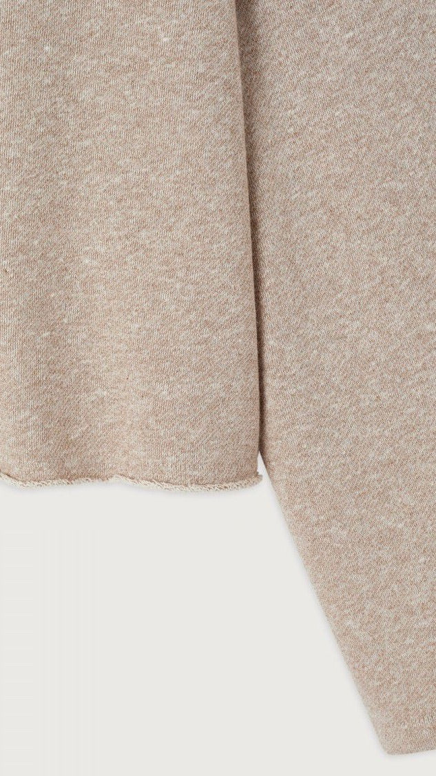 SWEAT COURT CHINE MANCHES LONGUES POUR FEMME AMERICAN VINTAGE DANTOWN#color_LIEGEOIS