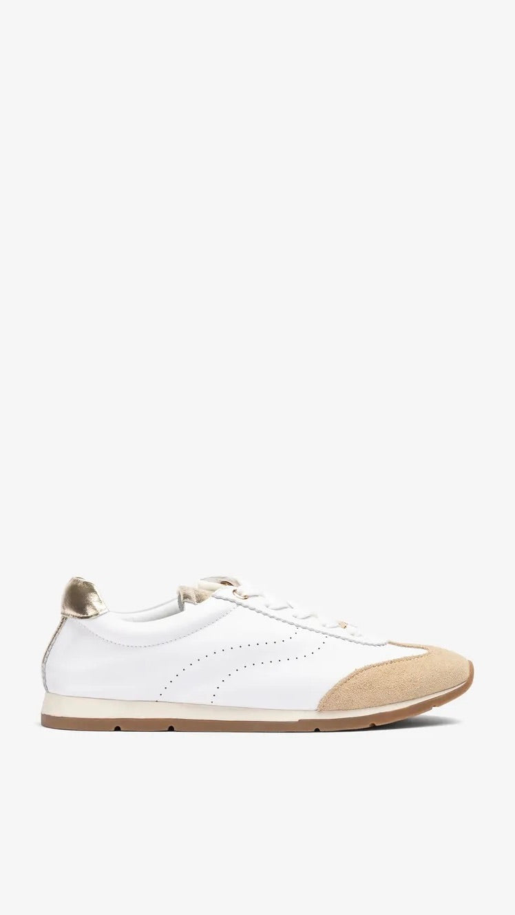 BASKETS BASSES EN DAIM ECRU WHITE UNISA DARA 26 BS GR