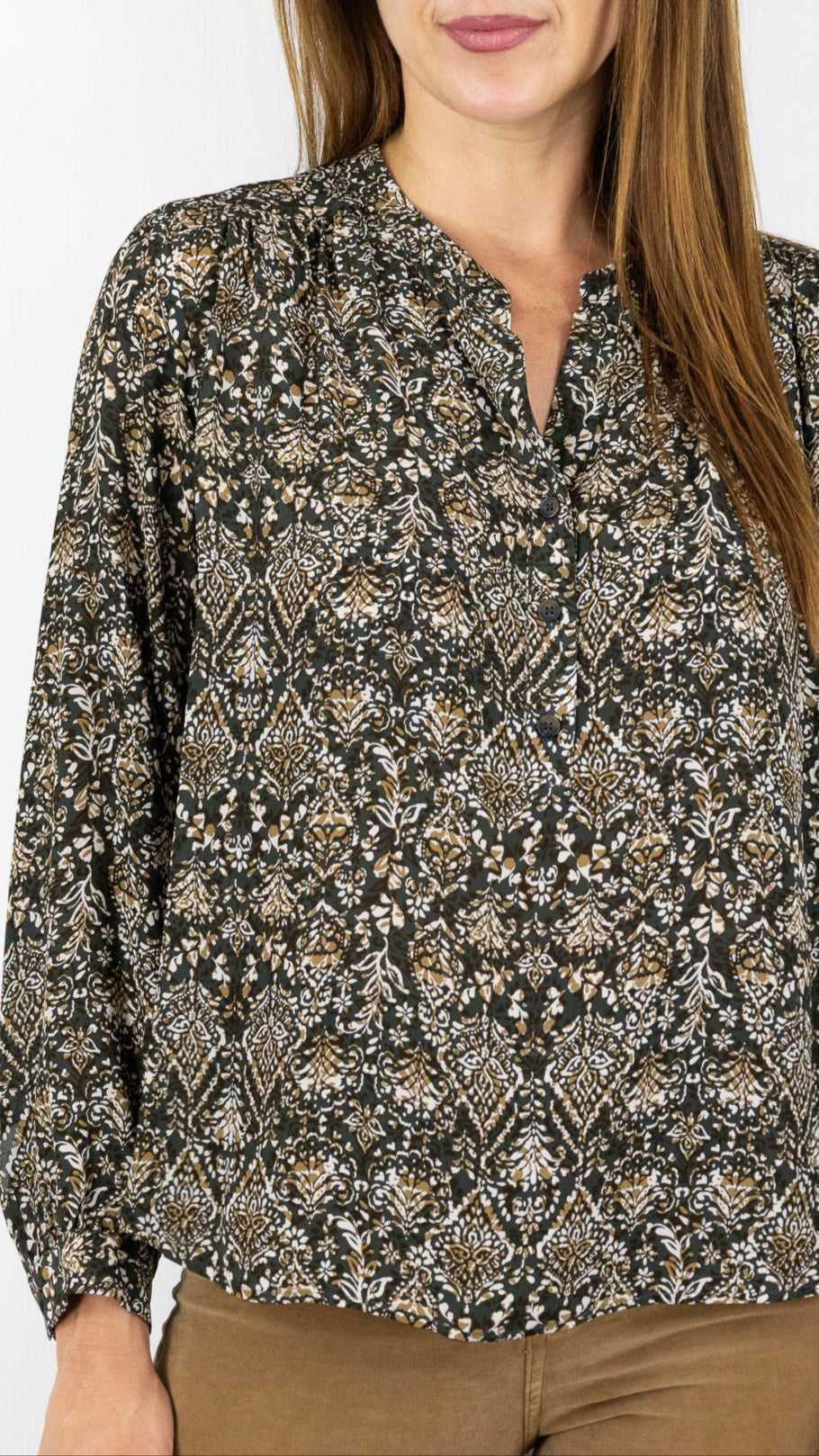 BLOUSE IMPRIMEE FLUIDE POUR FEMME  GERARD DAREL DCC17 C172 KAKI