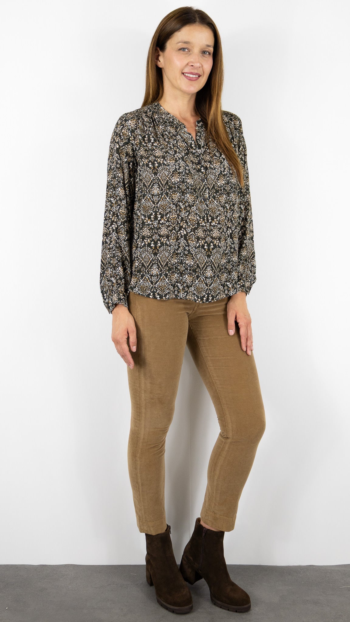 BLOUSE IMPRIMEE FLUIDE POUR FEMME  GERARD DAREL DCC17 C172 KAKI