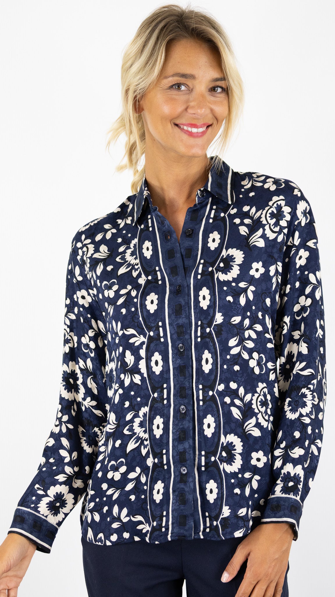 BLOUSE FLUIDE FLORAL INDIGO FEMME GERARD DAREL DCC51 C174