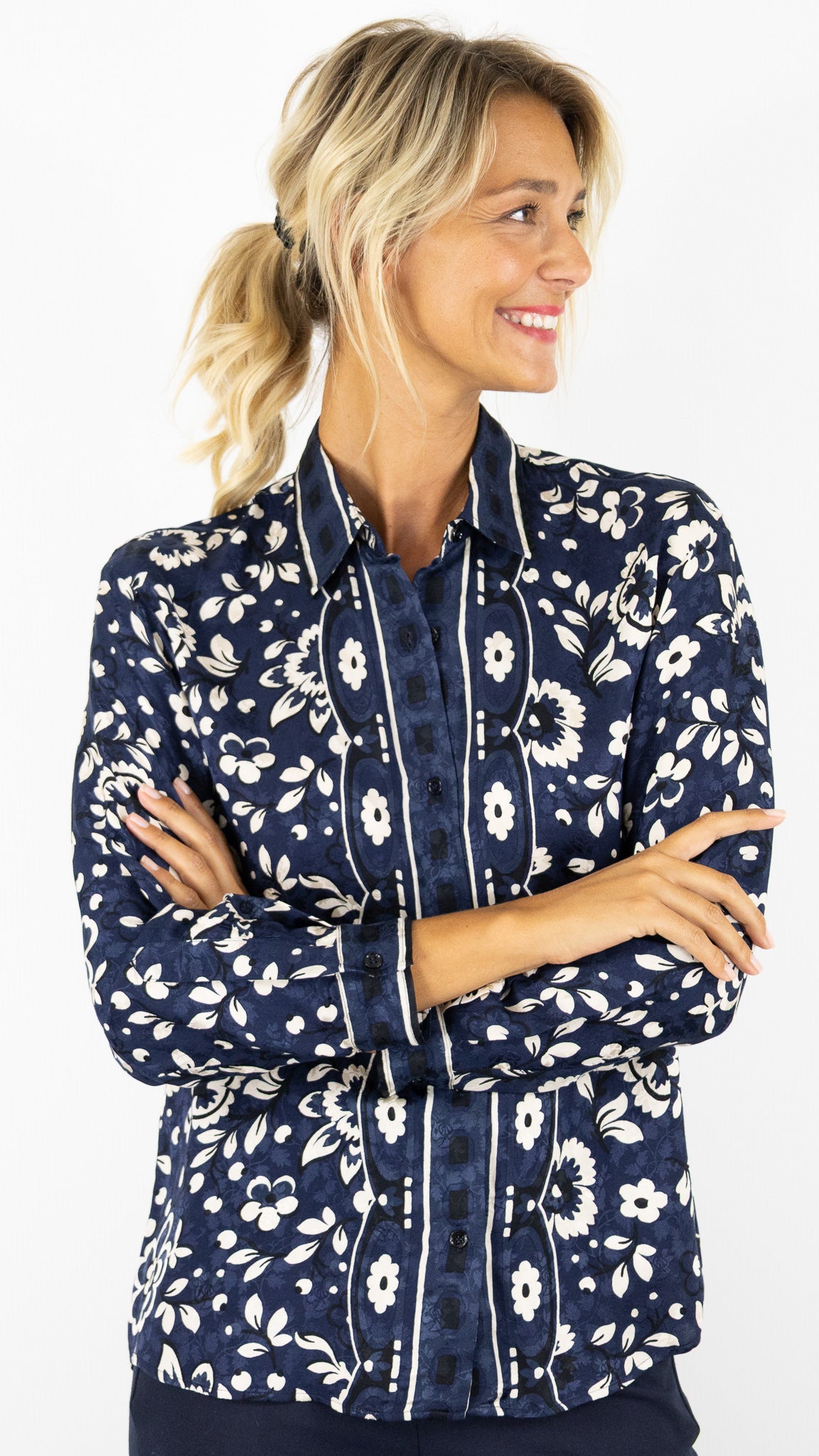 BLOUSE FLUIDE FLORAL INDIGO FEMME GERARD DAREL DCC51 C174