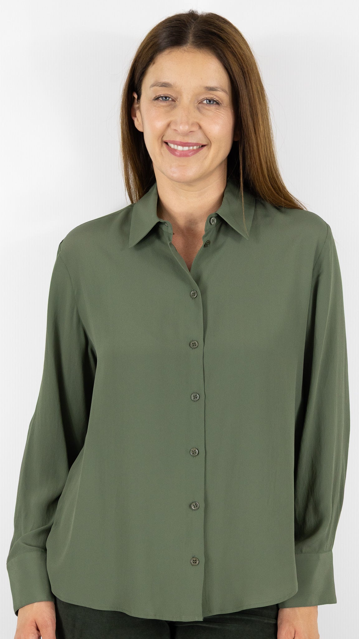 CHEMISE SATINEE FLUIDE GERARD DAREL AGATHE#COLOR_51/KAKI