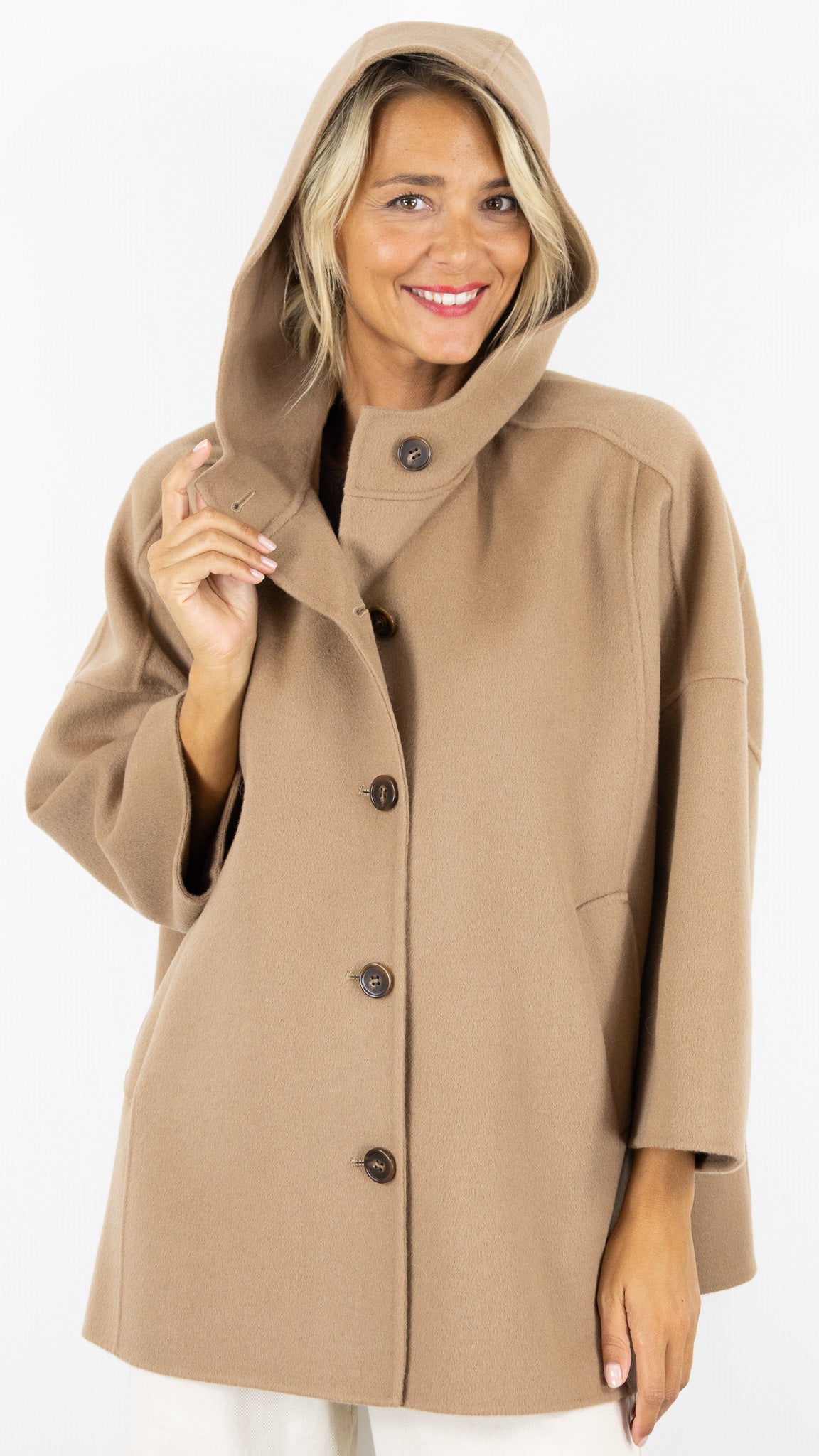 VESTE PONCHO EN LAINE CAMEL GERARD DAREL DCM33 C028