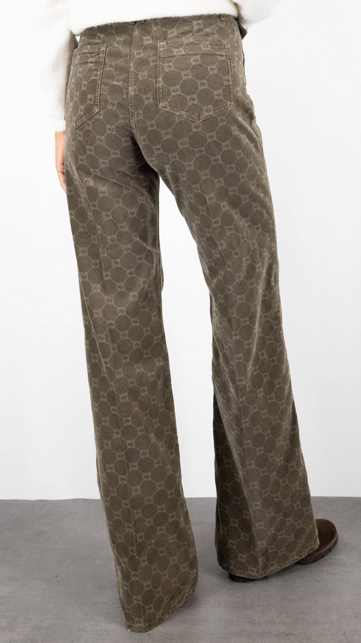 JEANS IMPRIME EN VELOURS KAKI TAUPE FEMME  GERARD DAREL DCP01 C330#COLOR_64/TAUPE