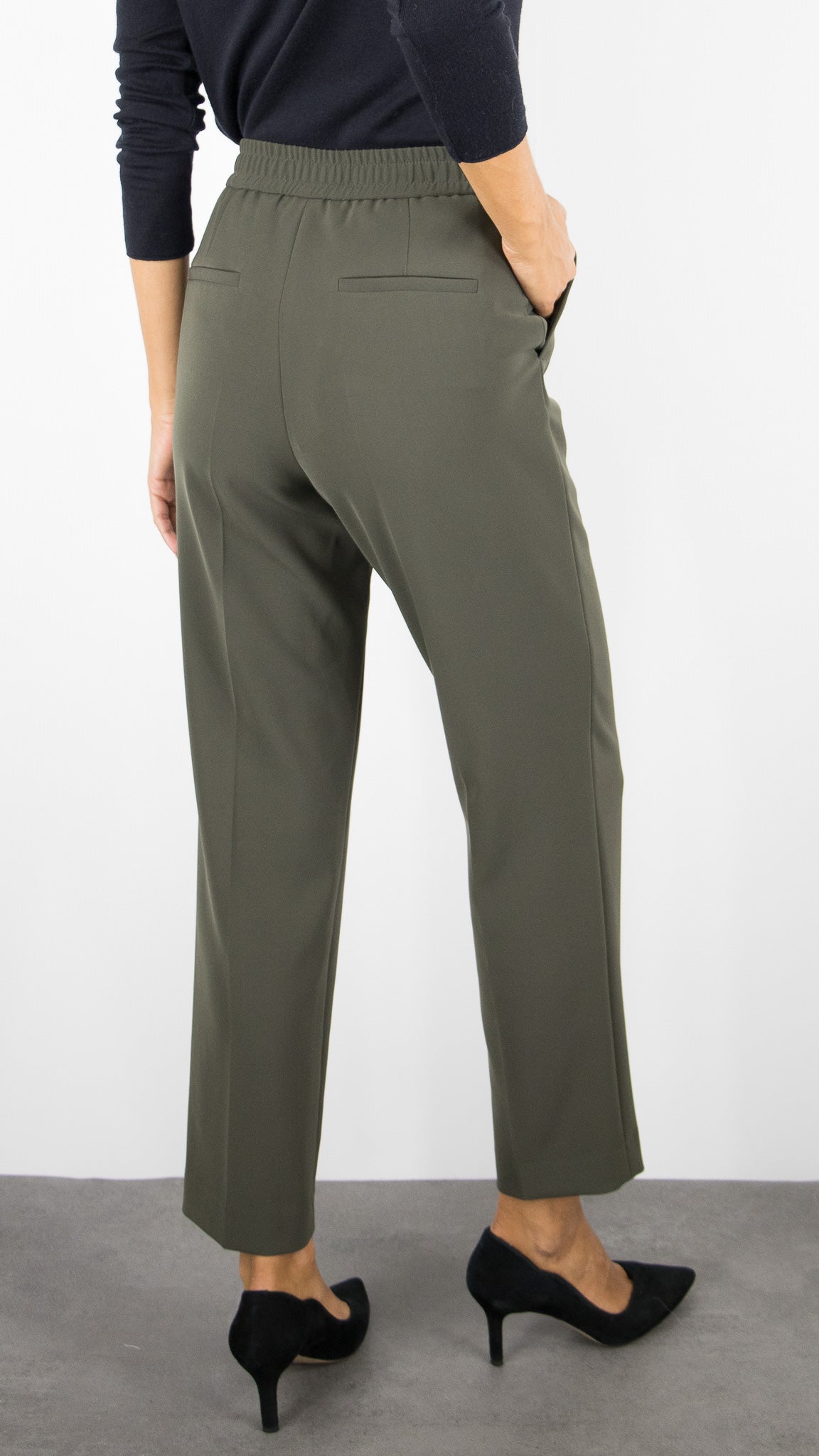 PANTALON DE VILLE DROIT TAILLE ELASTIQUE GERARD DAREL DCP16 C079#COLOR_50/KAKI