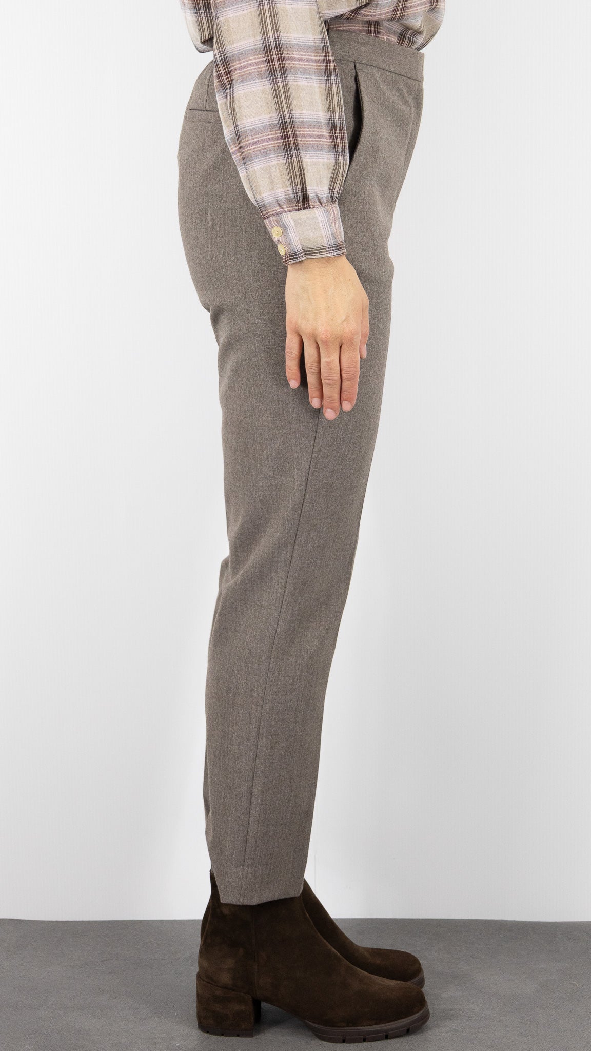 PANTALON AJUSTE TAILLE ELASTIQUE TAUPE GERARD DAREL CELIA#COLOR_18/TAUPE
