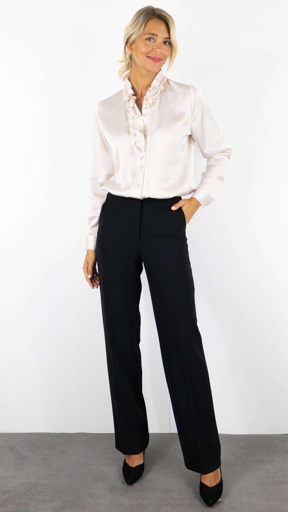 PANTALON DE VILLE DROIT GERARD DAREL DCP84 C079 NOIR 