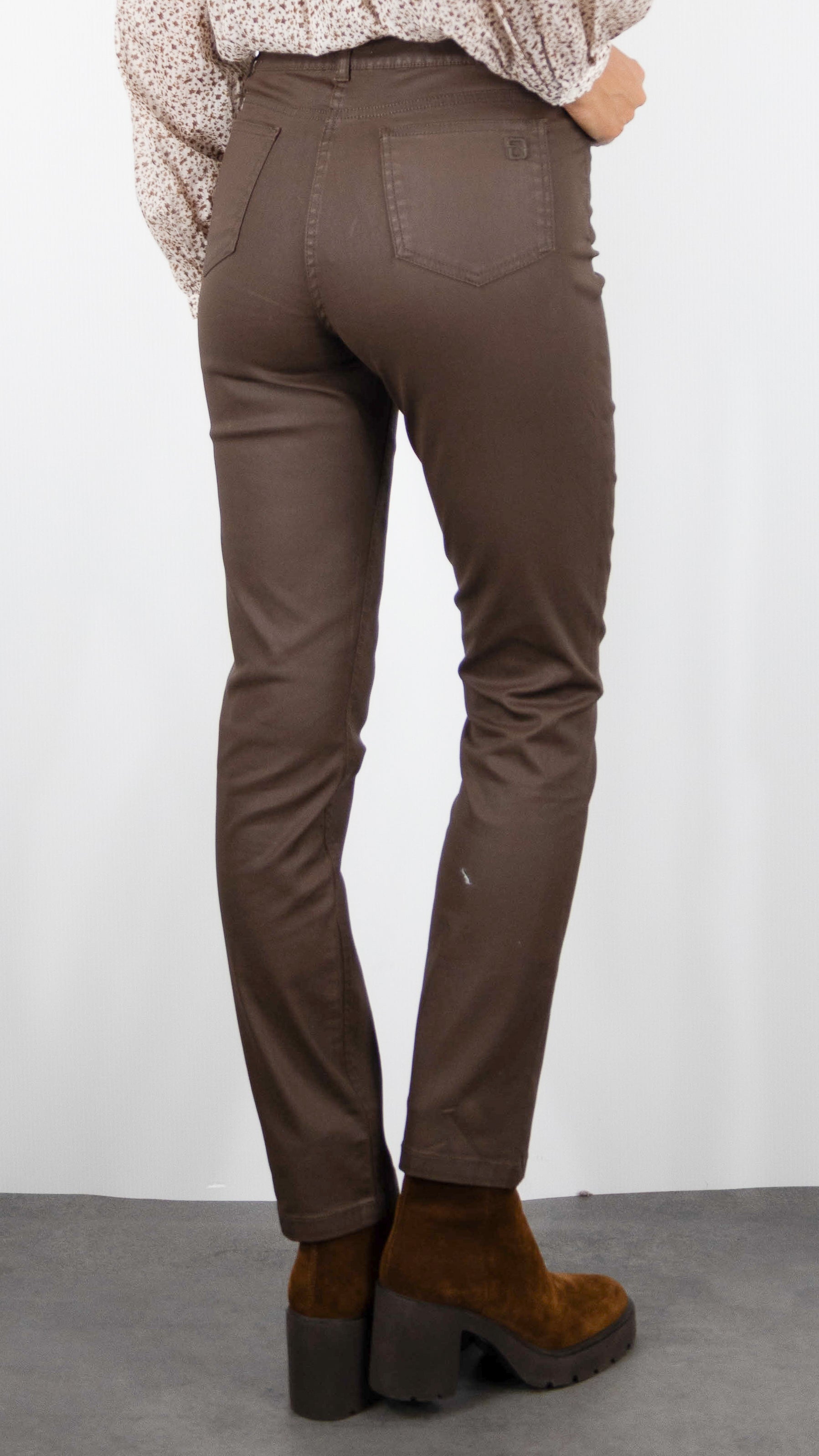 JEANS DROIT ENDUIT POUR FEMME GERARD DAREL ILDA 63 CHOCO