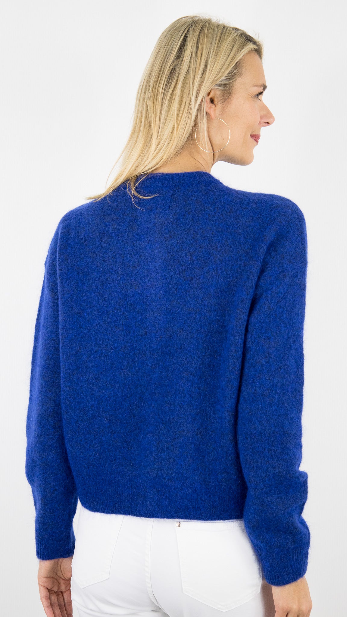 CARDIGAN EN MOHAIR POUR FEMME DES PETITS HAUTS DOBILOU#COLOR_INDIGO/ELECTRIQUE
